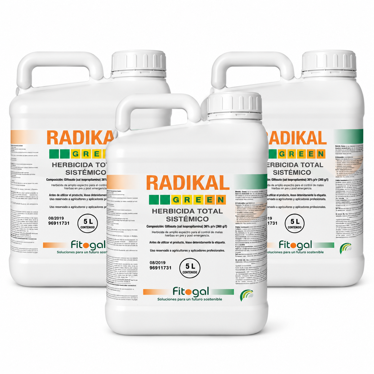 Lot de 3 Radikal Green – Herbicide systémique – 3 x 5 L – 15 L au total